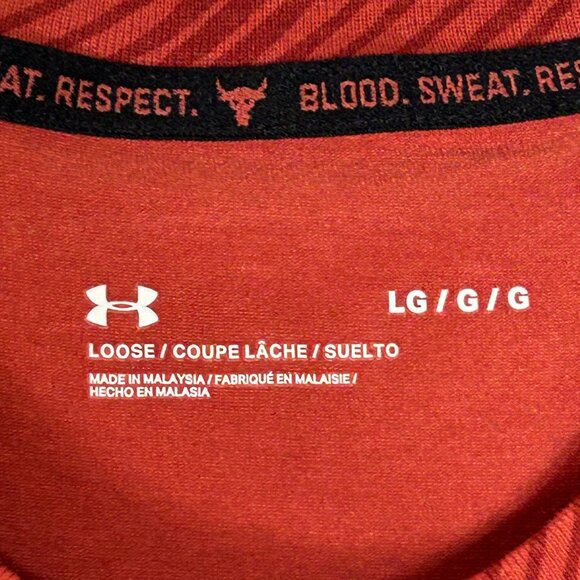 Under Armour Project Rock Tank Top PR 100 Percent Effort and Guts mens large red - Picture 7 of 16